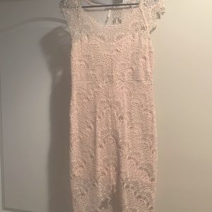 Free People Lace Cream Dress